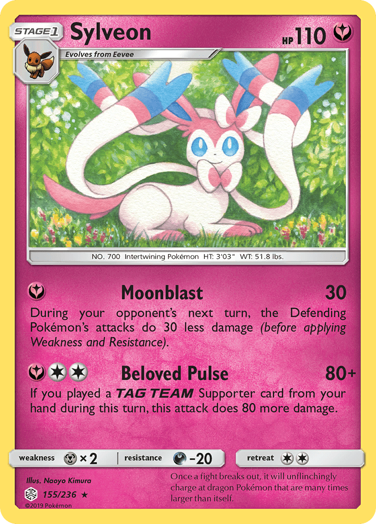 Sylveon (155/236) [Sun & Moon: Cosmic Eclipse] Pokemon Single Pokémon  | Multizone: Comics And Games