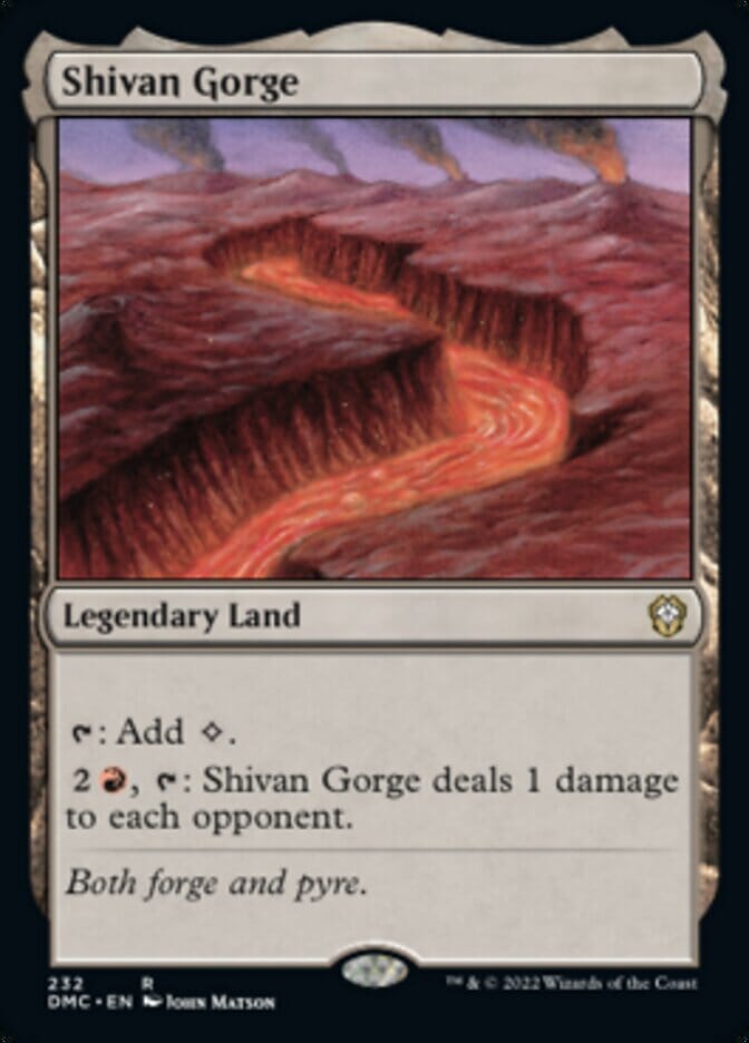 Shivan Gorge [Dominaria United Commander] MTG Single Magic: The Gathering  | Multizone: Comics And Games