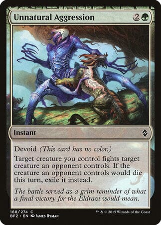 Unnatural Aggression [Battle for Zendikar] MTG Single Magic: The Gathering  | Multizone: Comics And Games
