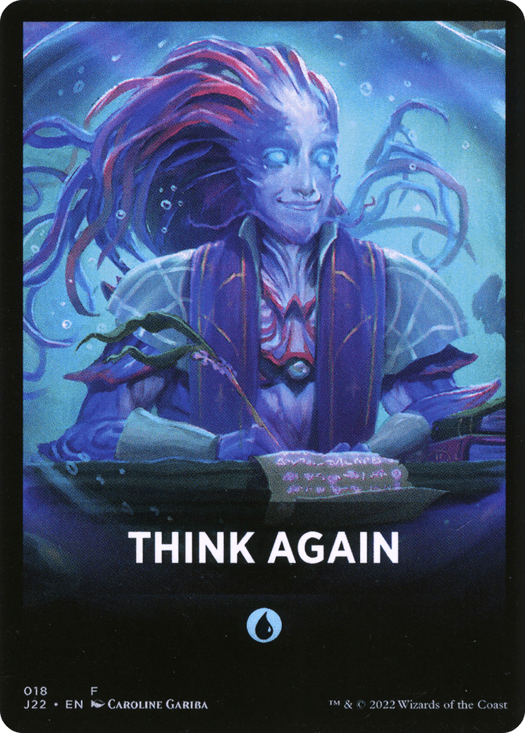 Think Again Theme Card [Jumpstart 2022 Front Cards] MTG Single Magic: The Gathering  | Multizone: Comics And Games