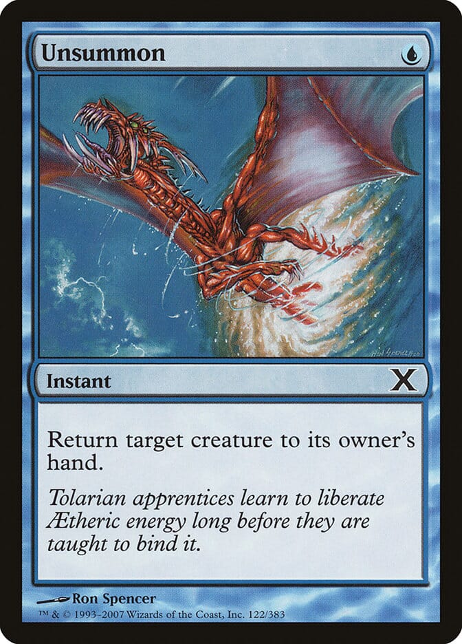 Unsummon [Tenth Edition] MTG Single Magic: The Gathering  | Multizone: Comics And Games