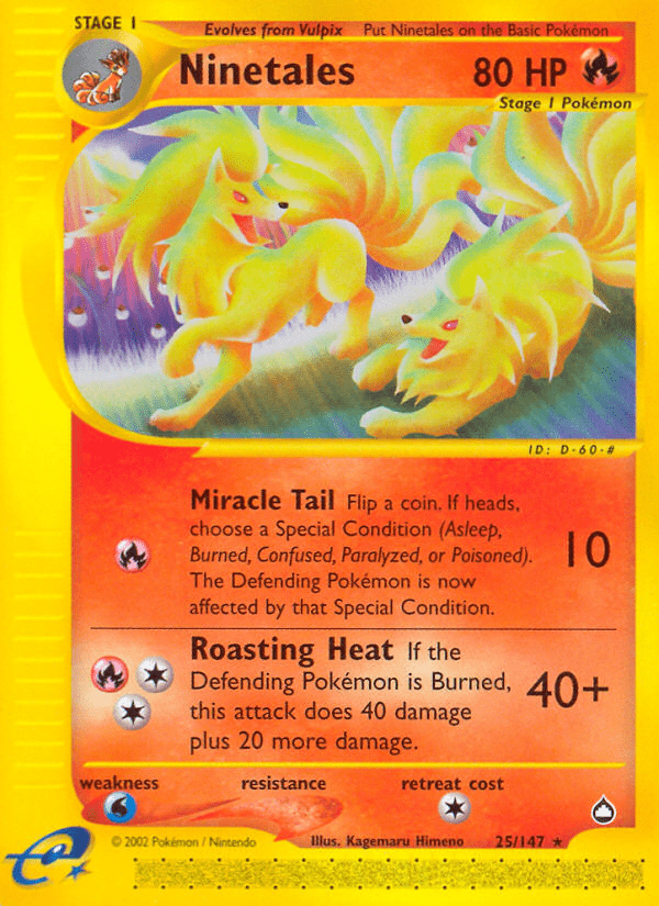 Ninetales (25/147) [Aquapolis] Pokemon Single Pokémon  | Multizone: Comics And Games