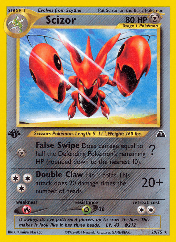 Scizor (29/75) [Neo Discovery 1st Edition] Pokemon Single Pokémon  | Multizone: Comics And Games