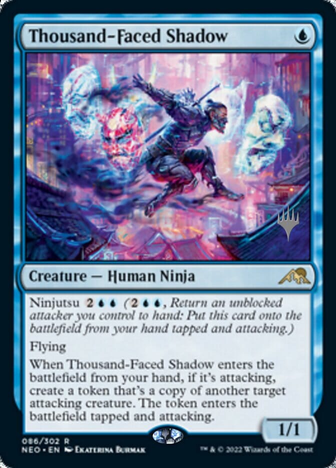 Thousand-Faced Shadow (Promo Pack) [Kamigawa: Neon Dynasty Promos] MTG Single Magic: The Gathering  | Multizone: Comics And Games