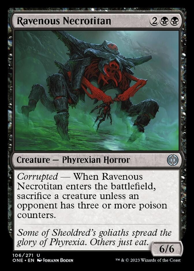 Ravenous Necrotitan [Phyrexia: All Will Be One] MTG Single Magic: The Gathering  | Multizone: Comics And Games