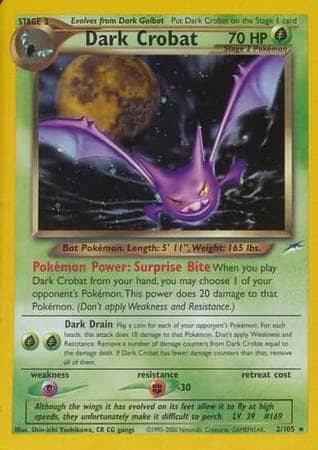 Dark Crobat (2/105) [Neo Destiny Unlimited] Pokemon Single Pokémon  | Multizone: Comics And Games