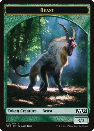 Beast Token [Core Set 2019 Tokens] MTG Single Magic: The Gathering  | Multizone: Comics And Games