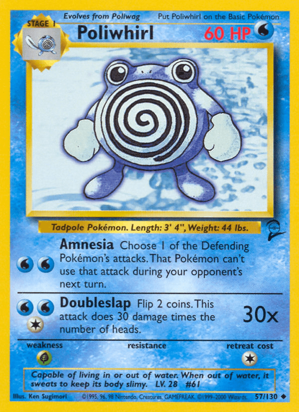 Poliwhirl (57/130) [Base Set 2] Pokemon Single Pokémon  | Multizone: Comics And Games