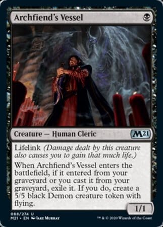 Archfiend's Vessel [Core Set 2021] MTG Single Magic: The Gathering  | Multizone: Comics And Games