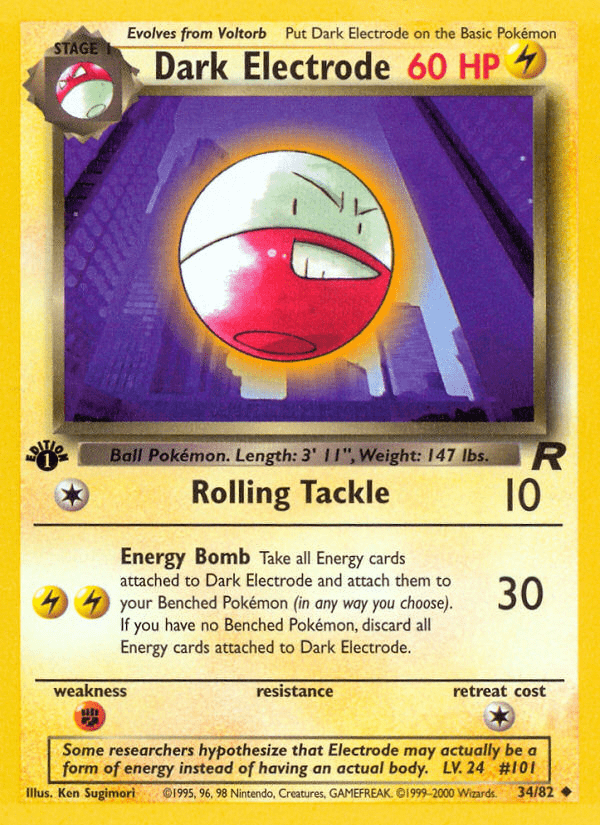 Dark Electrode (34/82) [Team Rocket 1st Edition] Pokemon Single Pokémon  | Multizone: Comics And Games