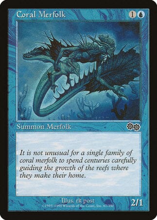 Coral Merfolk [Urza's Saga] MTG Single Magic: The Gathering  | Multizone: Comics And Games