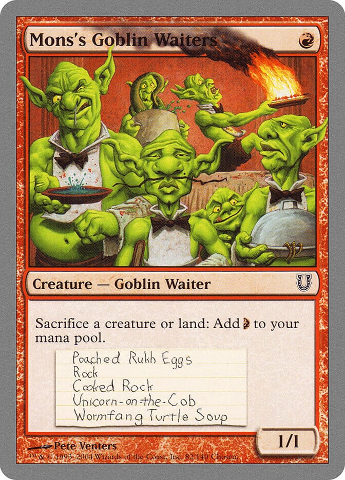 Mons's Goblin Waiters [Unhinged] MTG Single Magic: The Gathering  | Multizone: Comics And Games