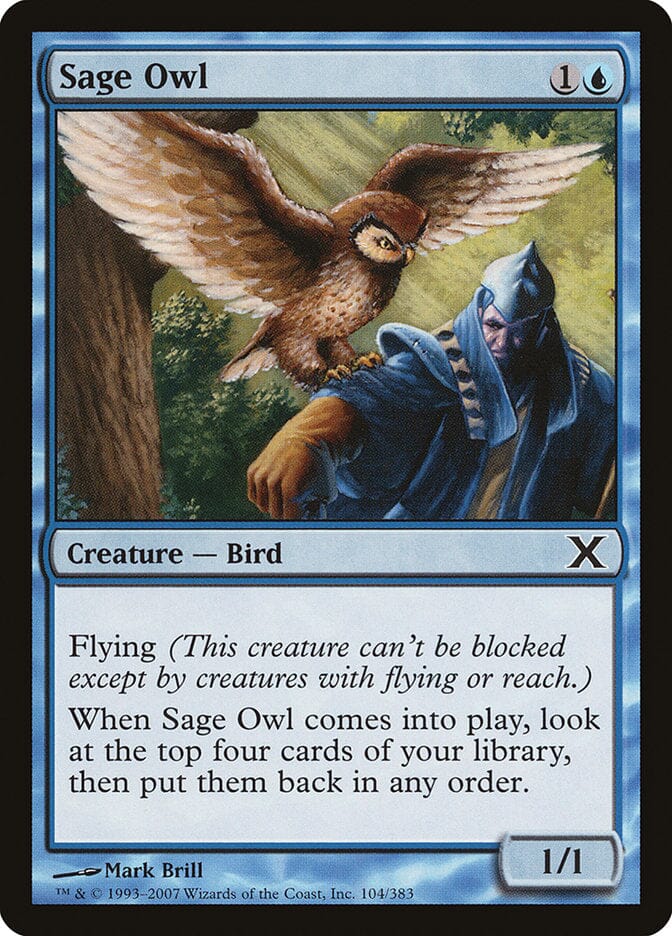 Sage Owl [Tenth Edition] MTG Single Magic: The Gathering  | Multizone: Comics And Games