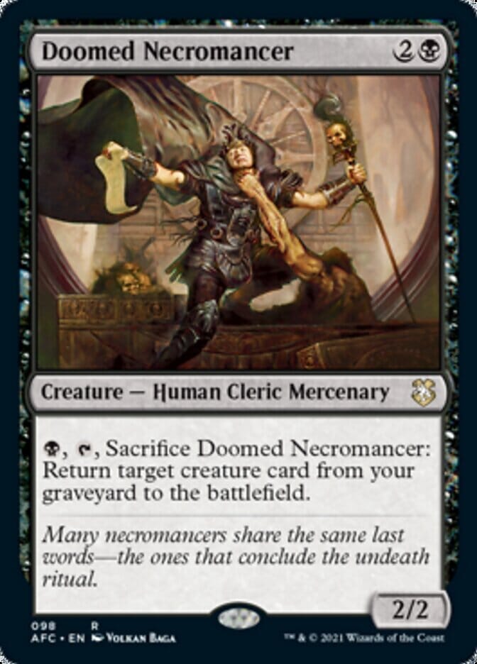 Doomed Necromancer [Dungeons & Dragons: Adventures in the Forgotten Realms Commander] MTG Single Magic: The Gathering  | Multizone: Comics And Games