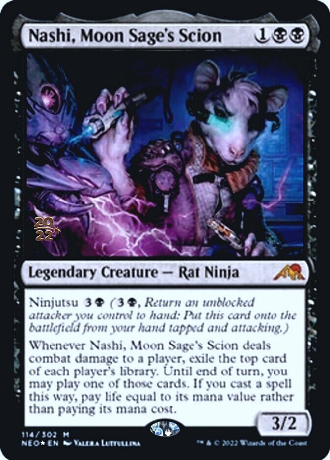 Nashi, Moon Sage's Scion [Kamigawa: Neon Dynasty Prerelease Promos] MTG Single Magic: The Gathering  | Multizone: Comics And Games