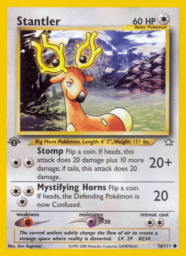 Stantler (76/111) [Neo Genesis 1st Edition] Pokemon Single Pokémon  | Multizone: Comics And Games