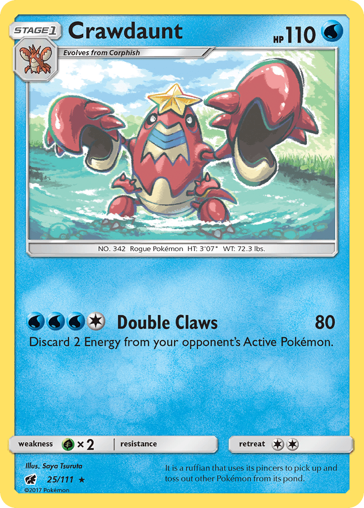 Crawdaunt (25/111) [Sun & Moon: Crimson Invasion] Pokemon Single Pokémon  | Multizone: Comics And Games