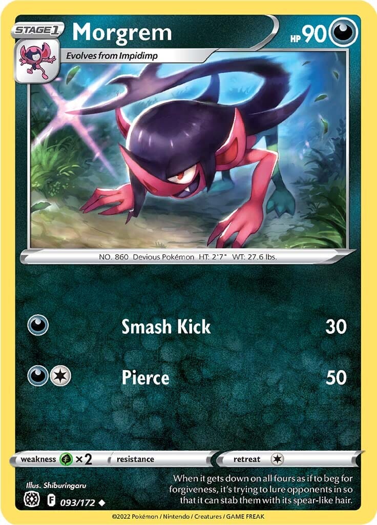 Morgrem (093/172) [Sword & Shield: Brilliant Stars] Pokemon Single Pokémon  | Multizone: Comics And Games