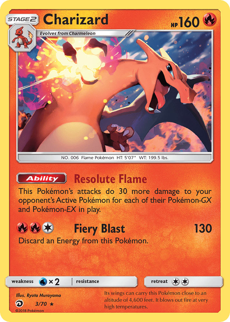 Charizard (3/70) [Sun & Moon: Dragon Majesty] Pokemon Single Pokémon  | Multizone: Comics And Games