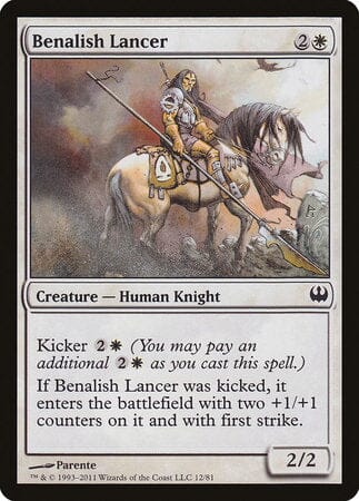 Benalish Lancer [Duel Decks: Knights vs. Dragons] MTG Single Magic: The Gathering  | Multizone: Comics And Games