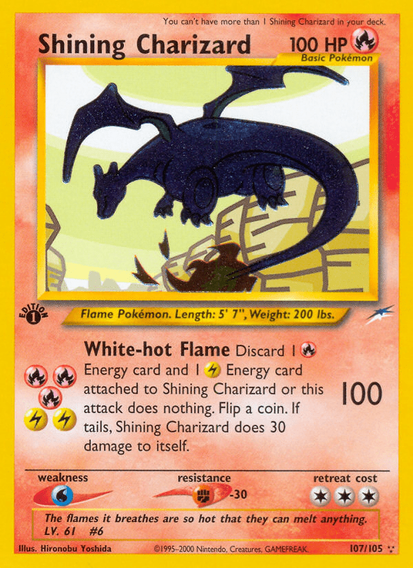 Shining Charizard (107/105) [Neo Destiny 1st Edition] Pokemon Single Pokémon  | Multizone: Comics And Games