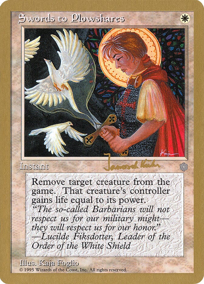 Swords to Plowshares (Janosch Kuhn) [World Championship Decks 1997] MTG Single Magic: The Gathering  | Multizone: Comics And Games