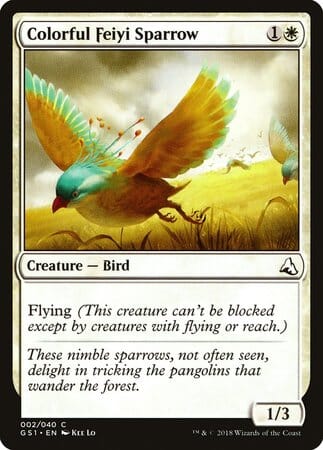 Colorful Feiyi Sparrow [Global Series Jiang Yanggu & Mu Yanling] MTG Single Magic: The Gathering  | Multizone: Comics And Games