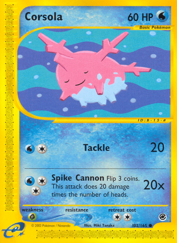 Corsola (102/165) [Expedition: Base Set] Pokemon Single Pokémon  | Multizone: Comics And Games