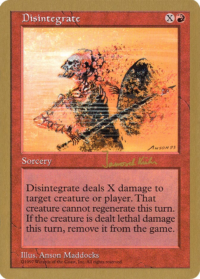 Disintegrate (Janosch Kuhn) [World Championship Decks 1997] MTG Single Magic: The Gathering  | Multizone: Comics And Games