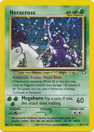 Heracross (6/111) [Neo Genesis Unlimited] Pokemon Single Pokémon  | Multizone: Comics And Games