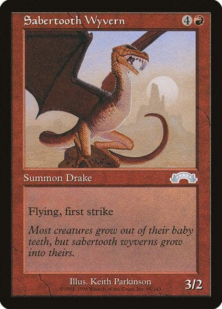 Sabertooth Wyvern [Exodus] MTG Single Magic: The Gathering  | Multizone: Comics And Games