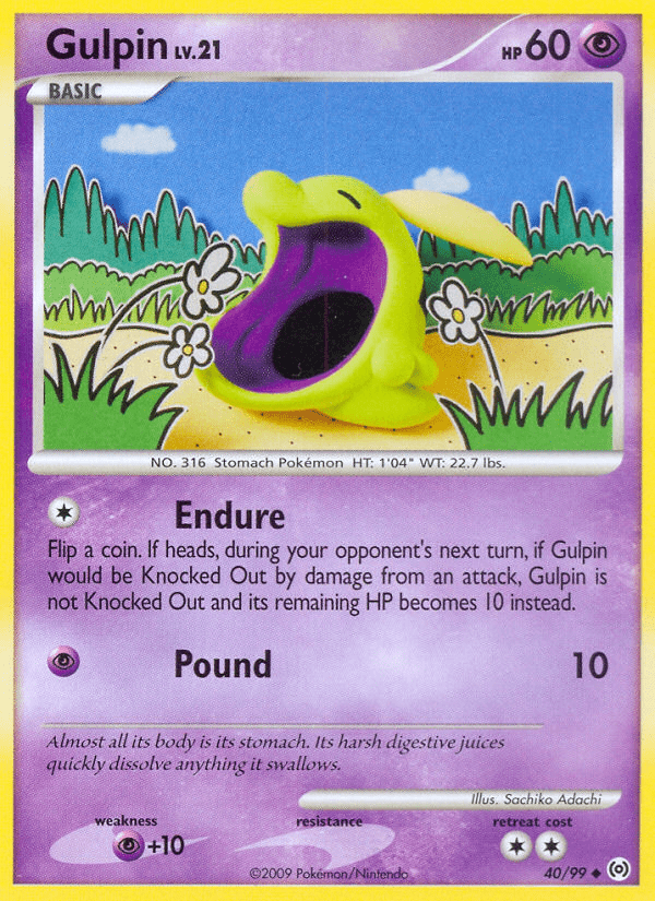 Gulpin (40/99) [Platinum: Arceus] Pokemon Single Pokémon  | Multizone: Comics And Games