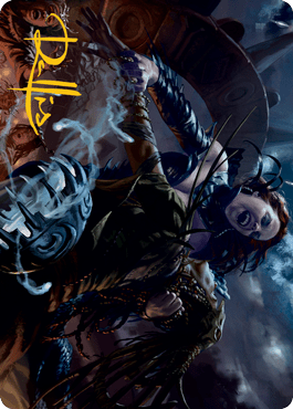 Olivia's Midnight Ambush Art Card (Gold-Stamped Signature) [Innistrad: Midnight Hunt Art Series] MTG Single Magic: The Gathering  | Multizone: Comics And Games