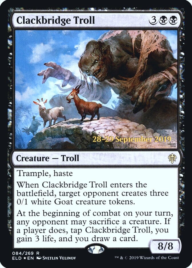 Clackbridge Troll [Throne of Eldraine Prerelease Promos] MTG Single Magic: The Gathering  | Multizone: Comics And Games