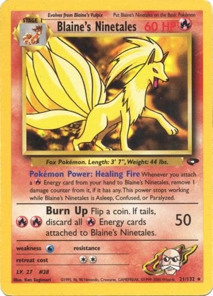Blaine's Ninetales (21/132) [Gym Challenge Unlimited] Pokemon Single Pokémon  | Multizone: Comics And Games