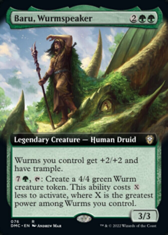 Baru, Wurmspeaker (Extended Art) [Dominaria United Commander] MTG Single Magic: The Gathering  | Multizone: Comics And Games