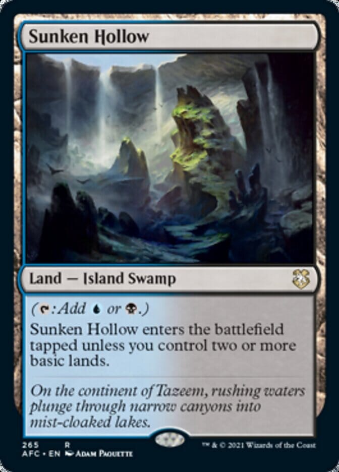 Sunken Hollow [Dungeons & Dragons: Adventures in the Forgotten Realms Commander] MTG Single Magic: The Gathering  | Multizone: Comics And Games