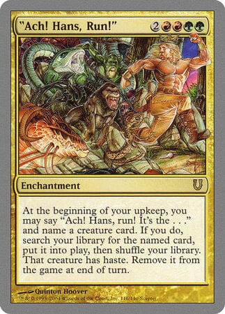"Ach! Hans, Run!" [Unhinged] MTG Single Magic: The Gathering  | Multizone: Comics And Games