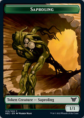 Saproling // Spirit (002) Double-sided Token [Kamigawa: Neon Dynasty Commander Tokens] MTG Single Magic: The Gathering  | Multizone: Comics And Games
