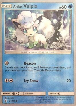Alolan Vulpix (21/145) (Infinite Force - Diego Cassiraga) [World Championships 2017] Pokemon Single Pokémon  | Multizone: Comics And Games
