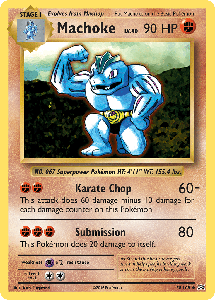 Machoke (58/108) [XY: Evolutions] Pokemon Single Pokémon  | Multizone: Comics And Games