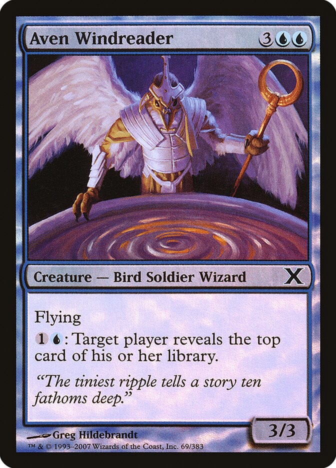 Aven Windreader (Premium Foil) [Tenth Edition] MTG Single Magic: The Gathering  | Multizone: Comics And Games
