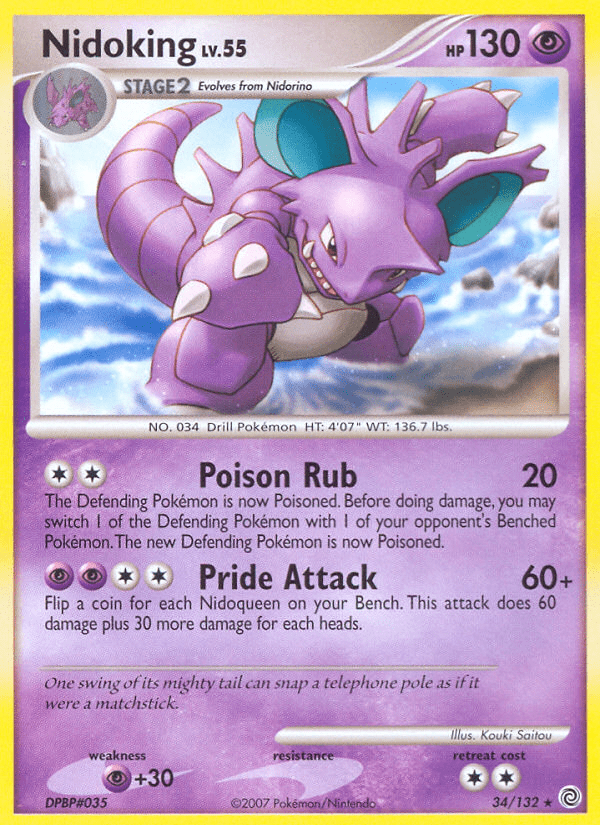 Nidoking (34/132) [Diamond & Pearl: Secret Wonders] Pokemon Single Pokémon  | Multizone: Comics And Games