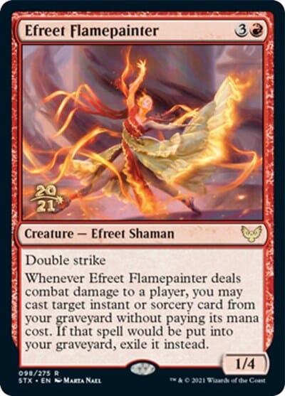 Efreet Flamepainter [Strixhaven: School of Mages Prerelease Promos] MTG Single Magic: The Gathering  | Multizone: Comics And Games