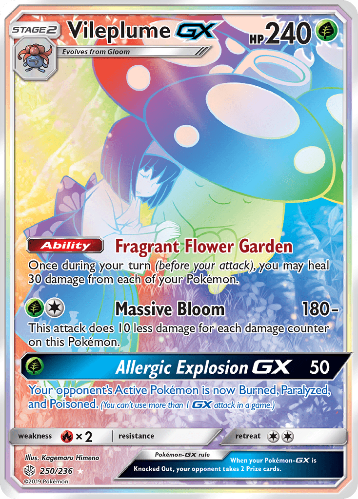 Vileplume GX (250/236) [Sun & Moon: Cosmic Eclipse] Pokemon Single Pokémon  | Multizone: Comics And Games