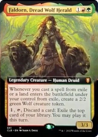 Faldorn, Dread Wolf Herald (Extended Art) [Commander Legends: Battle for Baldur's Gate] MTG Single Magic: The Gathering  | Multizone: Comics And Games