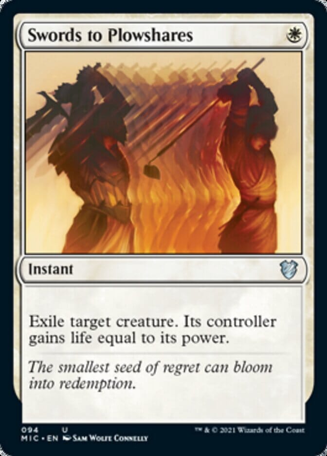 Swords to Plowshares [Innistrad: Midnight Hunt Commander] MTG Single Magic: The Gathering  | Multizone: Comics And Games