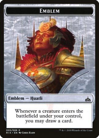 Emblem - Huatli [Rivals of Ixalan Tokens] MTG Single Magic: The Gathering  | Multizone: Comics And Games