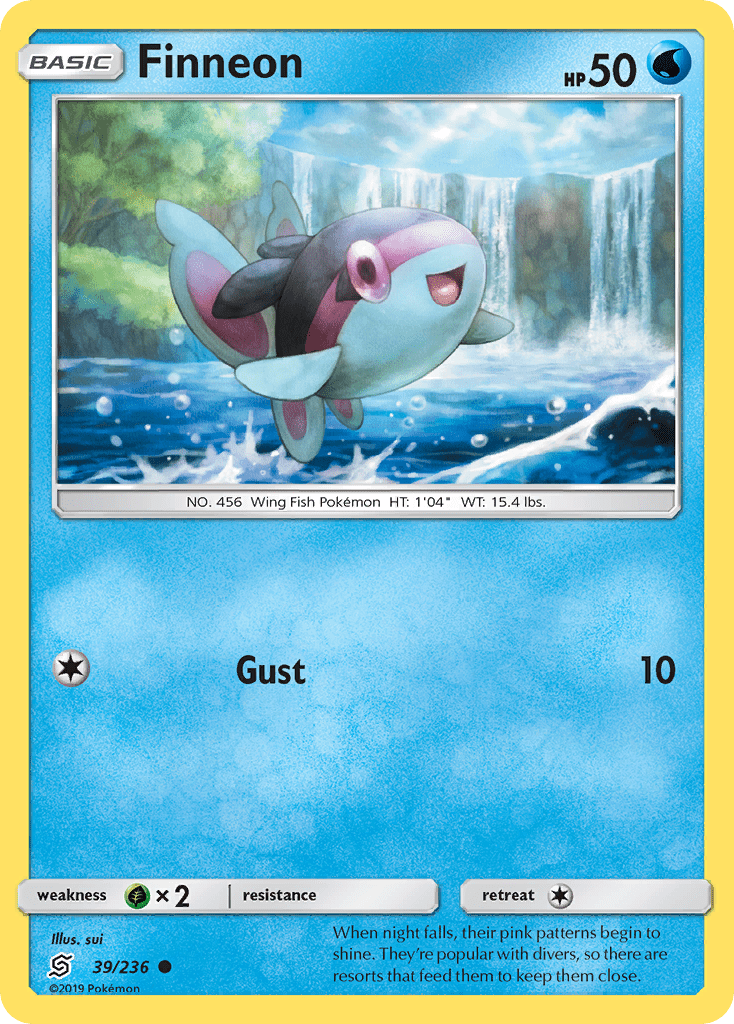 Finneon (39/236) [Sun & Moon: Unified Minds] Pokemon Single Pokémon  | Multizone: Comics And Games