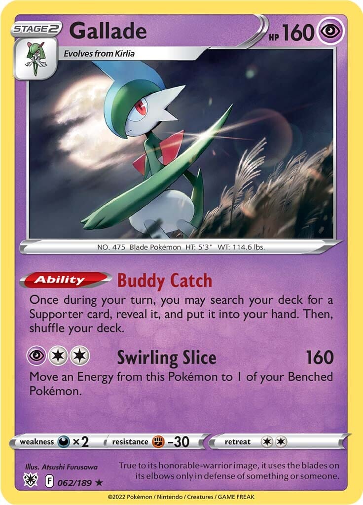 Gallade (062/189) [Sword & Shield: Astral Radiance] Pokemon Single Pokémon  | Multizone: Comics And Games